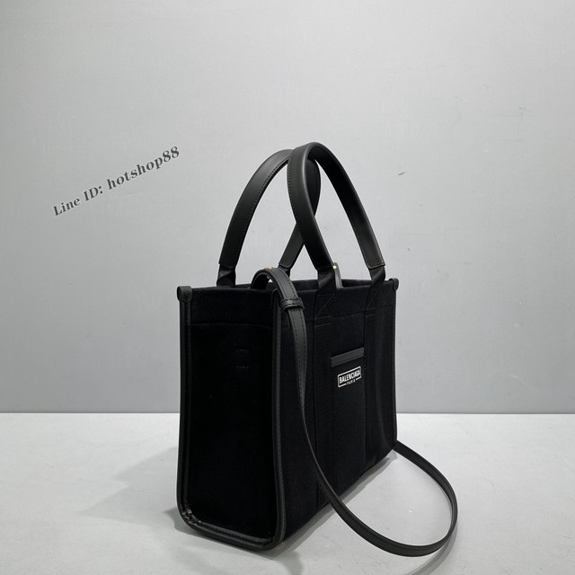 Balenciaga專櫃爆款單肩斜挎購物袋 巴黎世家Hardware系列棉布肩帶托特包 款號：92721 fyj1119